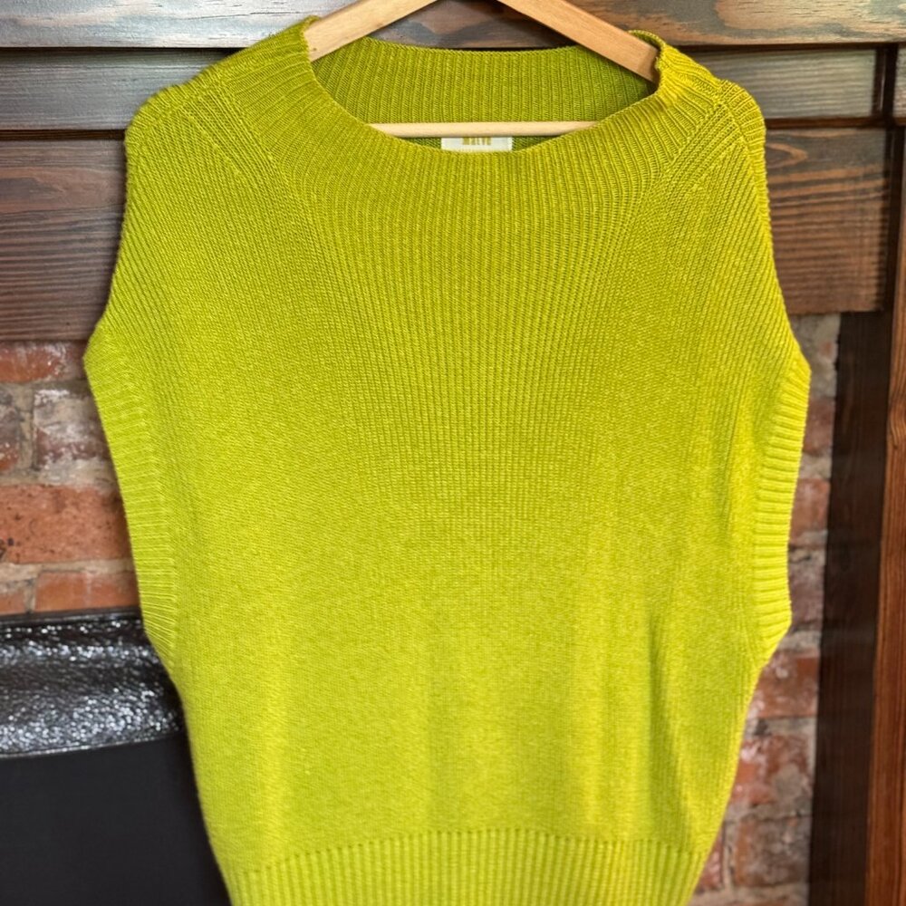 Lime Green Maeve Sweater Vest - Large